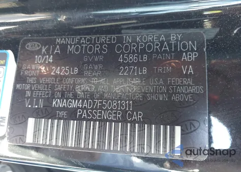 2015 Kia Optima Hybrid z USA, uszkodzony, nr VIN KNAGM4AD7F5081311